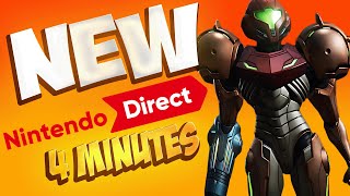 Nintendo Direct in 4 Minutes  New Zelda  Metroid Prime 4  New Mario  Huge News [upl. by Kostman]