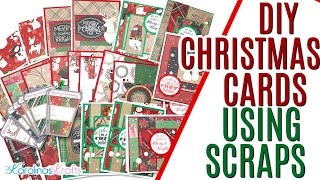 Making Christmas Cards Using Scraps Using Up Scraps to Make Christmas Cards Scrap You Stash [upl. by O'Donnell]