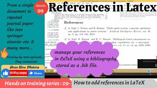 How to add references in LaTeX using a bib file  Easy amp Simple way [upl. by Piegari]