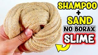 No Borax Shampoo Slime✨ How to make Sand Slime Without Borax ASMR [upl. by Edina]