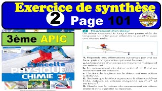 Exercice de synthèse 2 Page 101 du ETINCELLE 3ème AC الثالثة إعدادي Mouvement et Vitesse moyenne [upl. by Pearla]