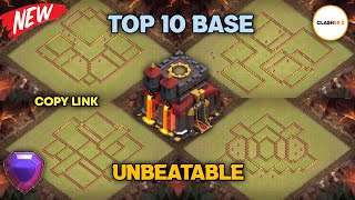 New‼️Best Town Hall 10 TH10 Base 2023 with copy link  TH 10 trophyhybridwarcwlfarming base [upl. by Nayb]