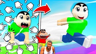 I became the FASTEST PLAYER in Roblox CLICK RUNNER  SHINCHAN and CHOP [upl. by Novahs86]