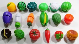 Learn Names of Fruits and Vegetables with Toy Velcro Cutting Fruit Vegetables Playset For Kids [upl. by Medrek]