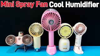 Mini Spray Fan  Handheld Humidifier RechargeableUSB And Moisten The Skin  Unboxing And Review [upl. by Naylor]