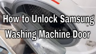 How to Unlock Samsung Washing Machine Door [upl. by Attaynik]