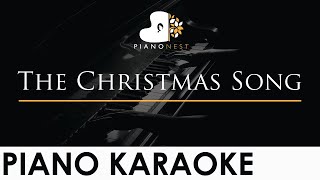 The Christmas Song Chestnuts Roasting On An Open Fire  Piano Karaoke Instrumental Cover Lyrics [upl. by Norvan]