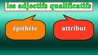 ladjectif qualificatif épithète et attribut شرح بالعربية [upl. by Joselow]