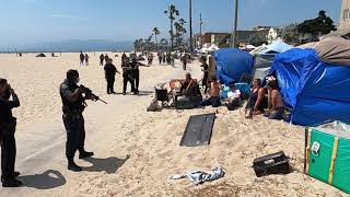 Venice Beach Police  Suns Out Guns Out Full Version from Police arrival [upl. by Nomael636]