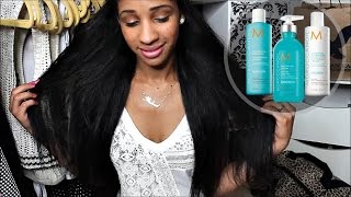 HOW I SMOOTH Straight Hair MOROCCANOIL [upl. by Itisahc995]