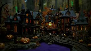 Tiny Halloween Village Ambience  Spooky Halloween Music amp Whimsical Autumn Ambience [upl. by Iznekcam]