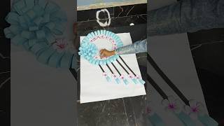 Beautiful Flower Wall Hanging Craft using Paper short youtubeshort viral reel trending diy [upl. by Cornelius]