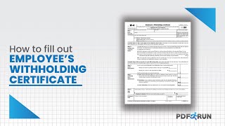 How to Fill Out Form W4 or Employees Withholding Certificate [upl. by Riane961]