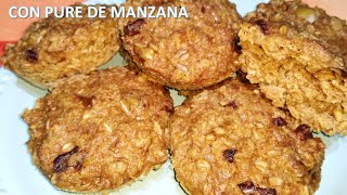 PAN HECHO CON PURE DE MANZANA Y AVENA SIN HORNO [upl. by Ynnavoig]