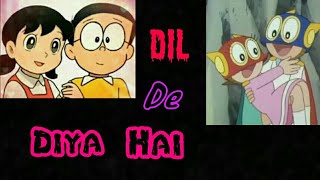 Dil De Diya Hai Jaan Tumhe Denge  Hindi Song  with Perman 💜 Pako amp Nobita 💜 Shizuka🎶🎶 [upl. by Hanahsuar844]