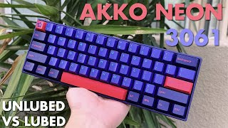 UNLUBED VS LUBED GATERON ORANGES  Akko Neon 3061 Mechanical Keyboard Typing Sound Test ASMR [upl. by Tayler391]