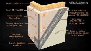 ITE  PRB Thermobois Maison à Ossature Bois Finition Enduit Hydraulique 13d [upl. by Sikes]