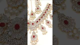 Zircon jewellery set 923046003194 foryou jewellery earrings wedding weddingjewellery trend [upl. by Helyn]