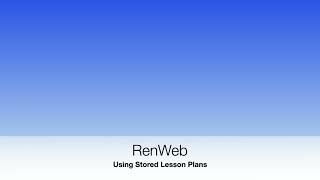 RenWeb Stored Lesson Plans HD 720p [upl. by Reisch]