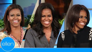 Michelle Obama shows off her dance moves with Ellen DeGeneres [upl. by Germain]