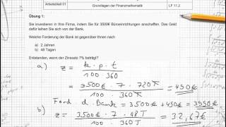 Einfache Zinsrechnung  Zinsformeln [upl. by Merrow]