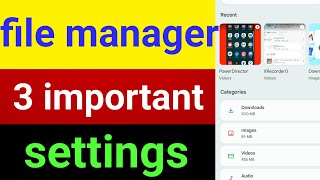 file manager important settings  file manager settings manage kaise karen [upl. by Cherida672]