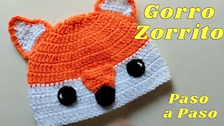 Como hacer un gorro de Zorro del Principito todos los talles a crochet paso a paso [upl. by Accever]