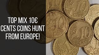 Top Mix 10€ Cents Coins Hunt From Europe youtube coins euro [upl. by Kcirred669]