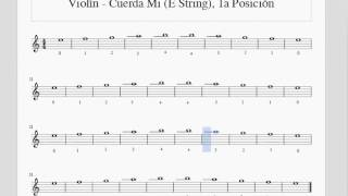 Violin Cuerda Mi E String 1a Posicion  MuseScore 2 [upl. by Nanek88]