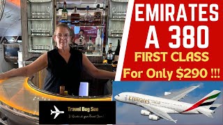 EMIRATES A380 FIRST CLASS EXPERIENCE Booked with Qantas only 290 [upl. by Honeyman623]