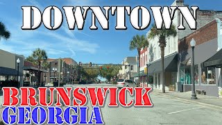 Brunswick  Georgia  4K Downtown Drive [upl. by Siravaj]