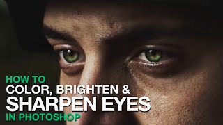 How to Color Brighten and Sharpen Eyes in Photoshop [upl. by Annovaj624]