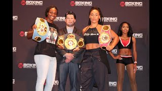 Claressa shields vs Hanna Gabriels Weighin Results [upl. by Aivad]