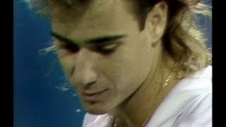 US Open Throwback Andre Agassi vs Jimmy Connors [upl. by Olette606]