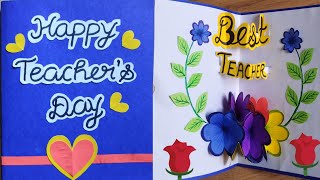 Teachers day Craft  Teachers day card  Beat Teacher card making [upl. by Onailil]