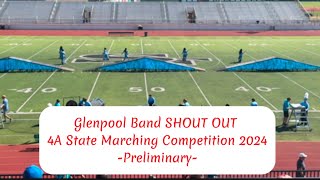 Glenpool Band SHOUT OUT 4A State Marching Competition Preliminary [upl. by Evod879]