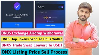 ONUS Tap Bot Withdrawal To ONUS Exchange ✅  ONUS Airdrop Withdrawal Kaise Kare  ONUS Trade To USDT [upl. by Sinclare]