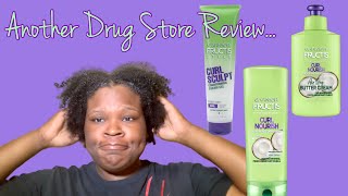 Garnier Fructis Curl Nourish Line Natural Hair Review  Curl Sculpt Conditioning Cream Gel [upl. by Cordova]