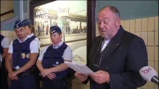 Hommage gare du Nord au gendarme Dauginet abattu en 1988 [upl. by Griselda]