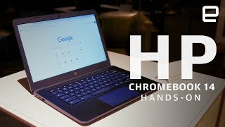 HP Chromebook 14 HandsOn First to use AMD chips at CES 2019 [upl. by Nrublim]