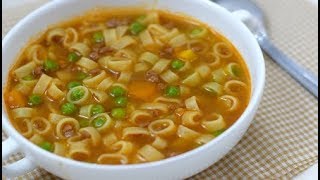 SOPA DE LEGUMES E MACARRÃO  SUPER FÁCIL DE FAZER [upl. by Ztnarf]