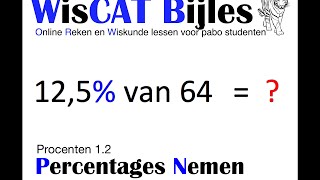 Procenten Nemen  WisCAT Werkboek Procenten 12  Wiscatbijlesnl [upl. by Pisano]