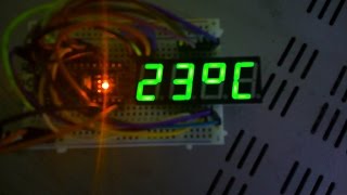 temperature Displayed on 4 Digit 7 segment Using Arduino nano v3  DHT11 sensor [upl. by Gall]