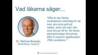 Sömnbesvär amp Transcendental Meditation SE [upl. by Tawnya237]