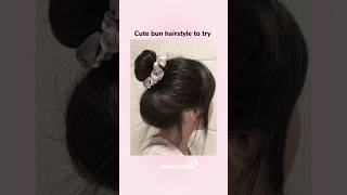 Cute bun hairstyle to try 🌱 aesthetic foryou viralvideo 1million trendingshorts [upl. by Lytsyrk37]