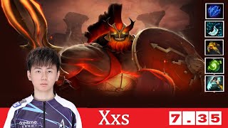 DOTA 2 Xxs the MARS OFFLANE 735 [upl. by Esydnac691]