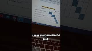 Tablas en formato APA 7MA EDICION  2024 [upl. by Leaj468]