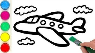 Air Transport Drawing for Kids Drawing Air Transport Easy Kids Drawings [upl. by Yenffit533]