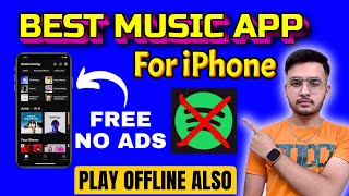 BEST Free Music App for iPhone Online  Offline Music App [upl. by Emmi633]