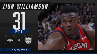 Zion Williamson power Pelicans to road win vs Kings 💪  NBA on ESPN [upl. by Raddy994]